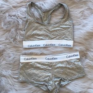 New‼️Calvin Klein Bralette & Boy Shorts Set